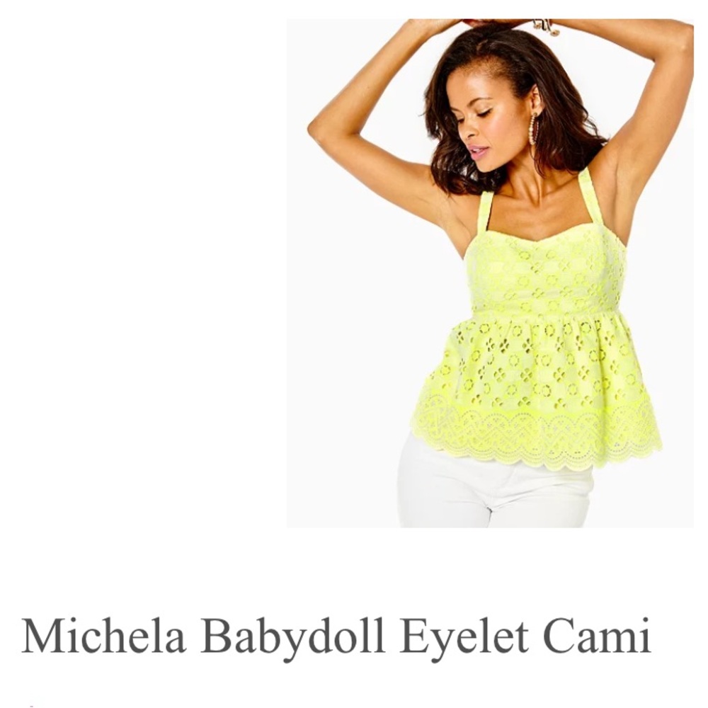 Lilly Pulitzer Michela Eyelet Cami Top Size 10 BNWT